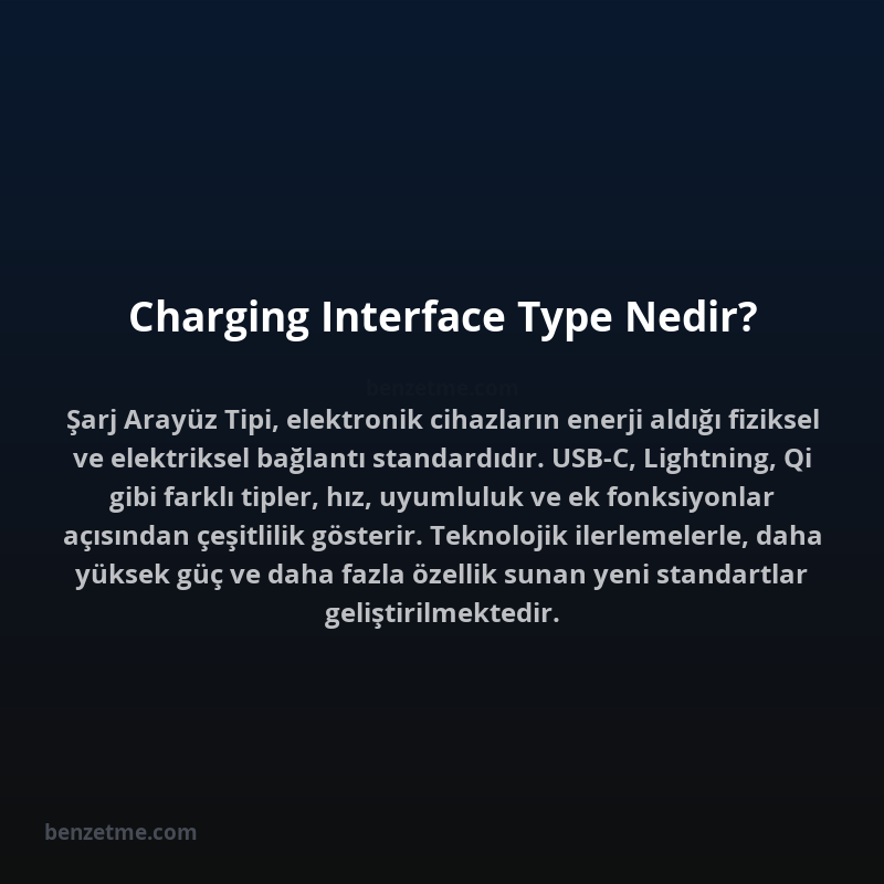 Charging Interface Type Nedir?