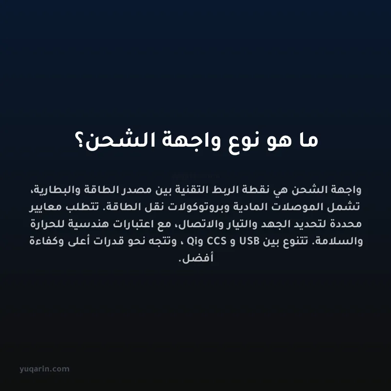 ما هو نوع واجهة الشحن؟