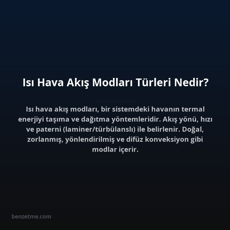 Isı Hava Akış Modları Türleri Nedir?