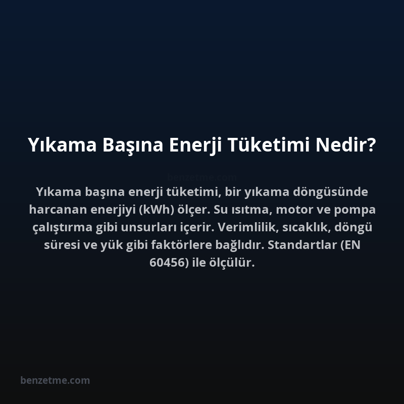 Yıkama Başına Enerji Tüketimi Nedir?