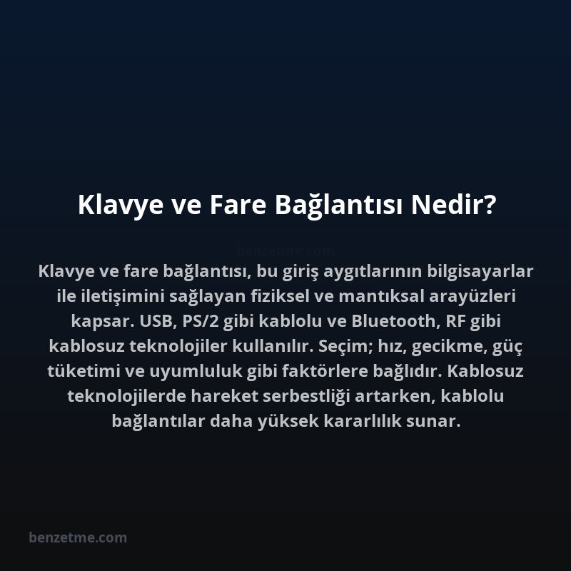 Klavye ve Fare Bağlantısı Nedir?