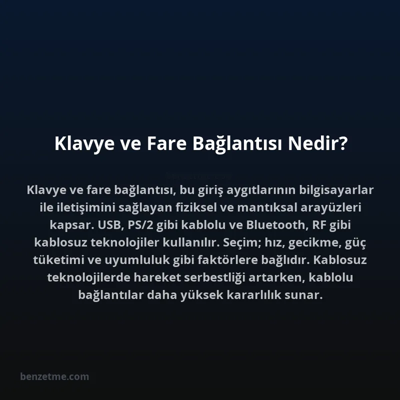 Klavye ve Fare Bağlantısı Nedir?