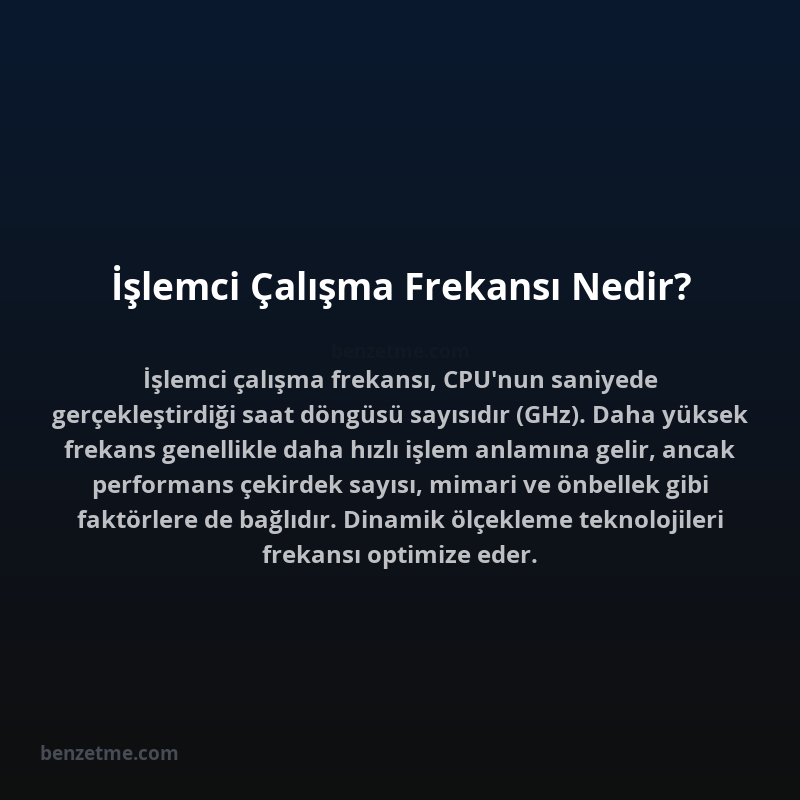 İşlemci Çalışma Frekansı Nedir?