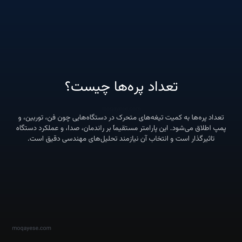 تعداد پره‌ها چیست؟