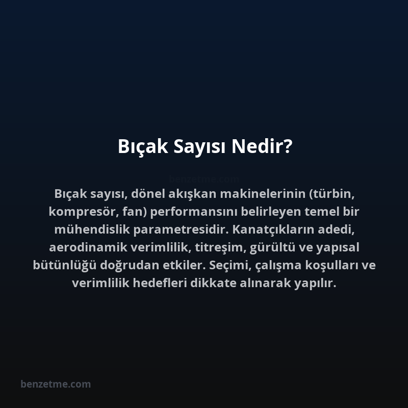 Bıçak Sayısı Nedir?