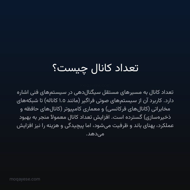 تعداد کانال چیست؟