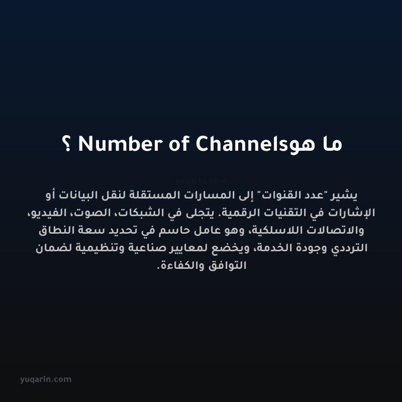 ما هو Number of Channels؟