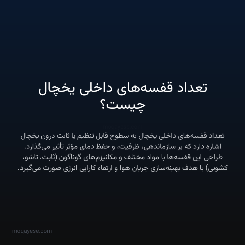 تعداد قفسه‌های داخلی یخچال چیست؟