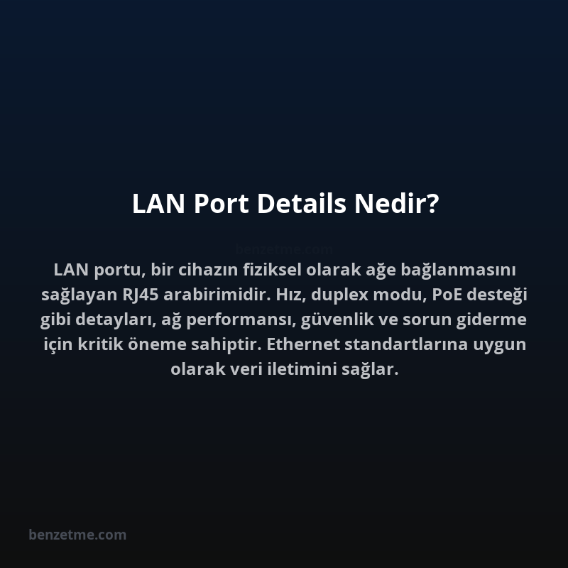 LAN Port Details Nedir?