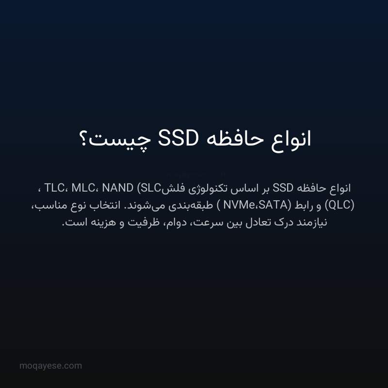 انواع حافظه SSD چیست؟