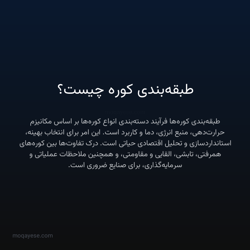 طبقه‌بندی کوره چیست؟