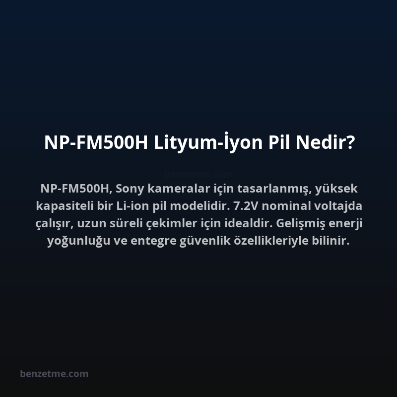 NP-FM500H Lityum-İyon Pil Nedir?