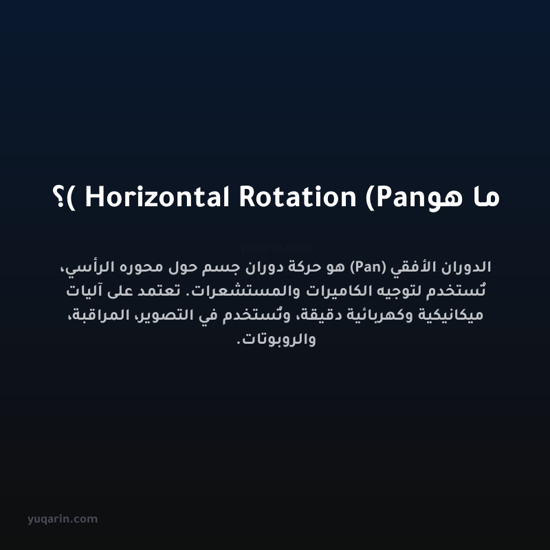 ما هو Horizontal Rotation (Pan)؟