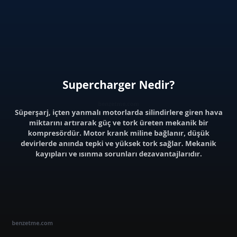 Supercharger Nedir?