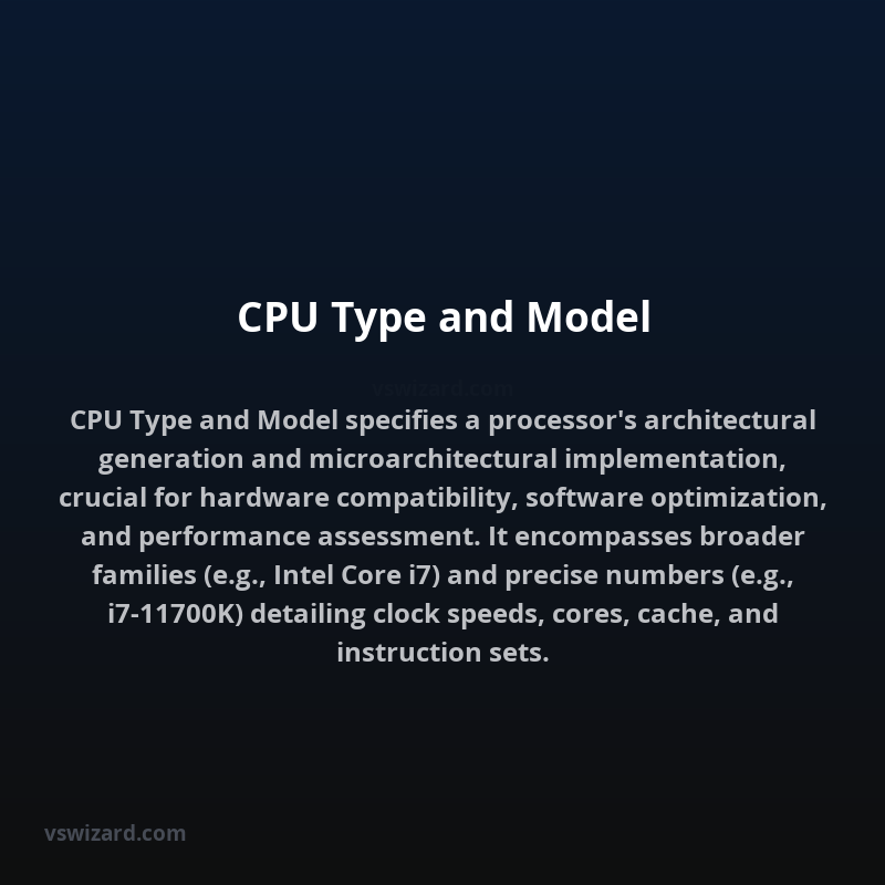 CPU Type and Model