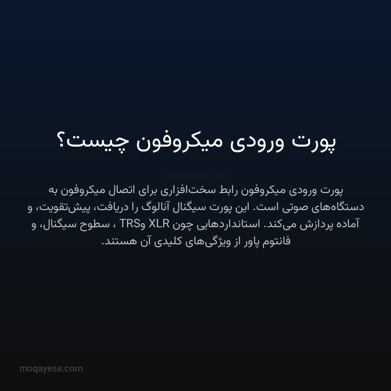 پورت ورودی میکروفون چیست؟