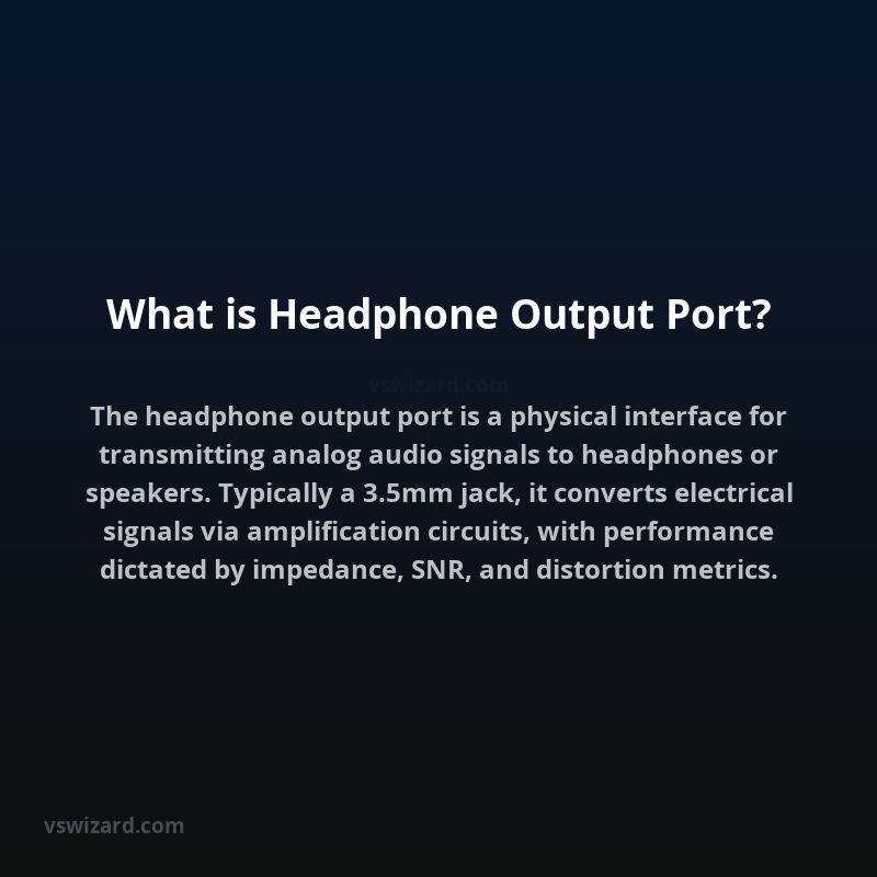 What is Headphone Output Port?