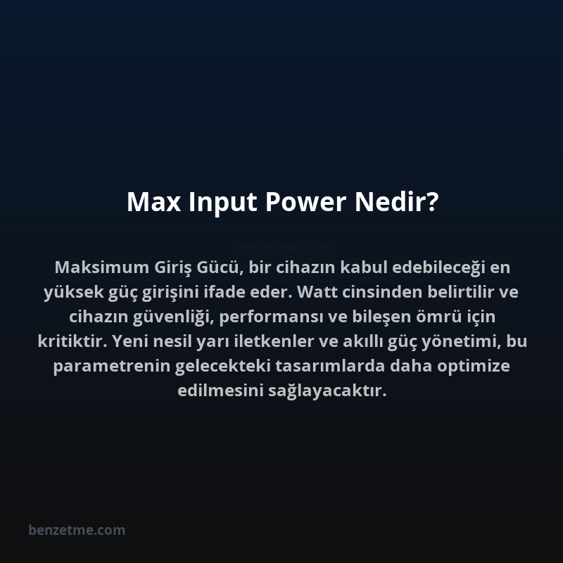 Max Input Power Nedir?