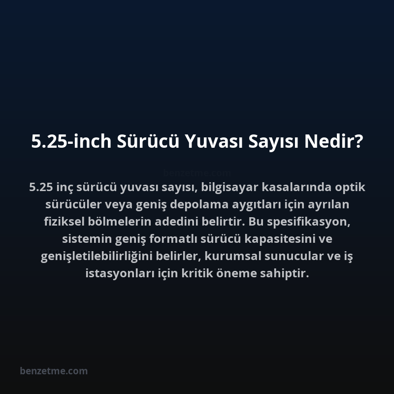 5.25-inch Sürücü Yuvası Sayısı Nedir?