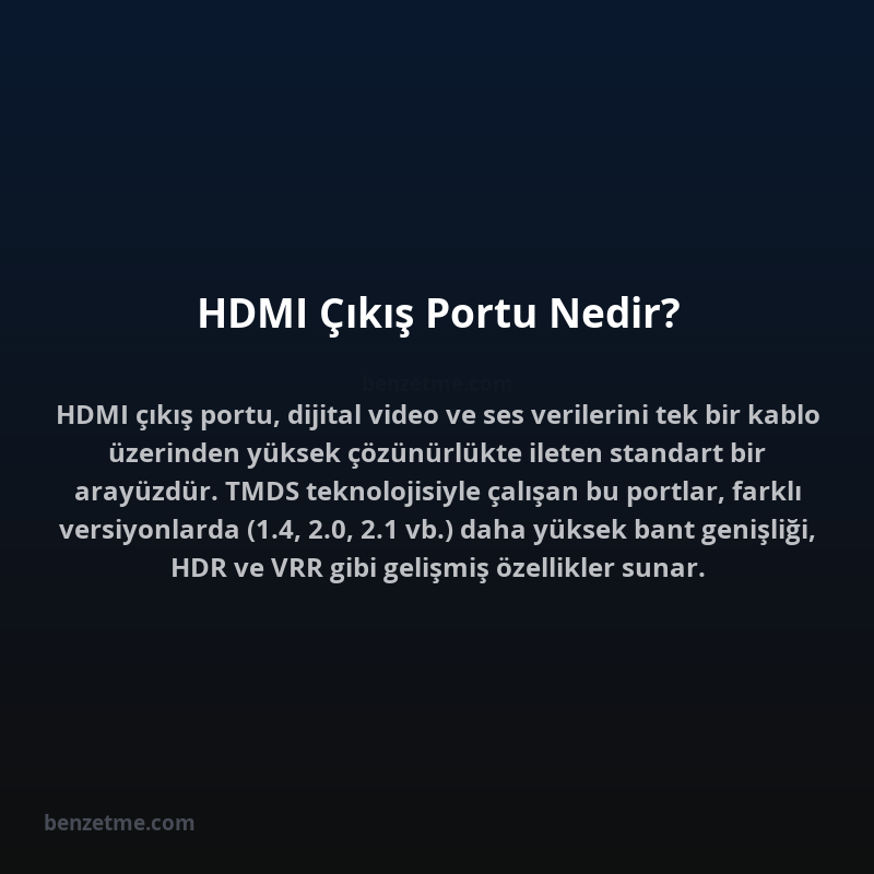 HDMI Çıkış Portu Nedir?