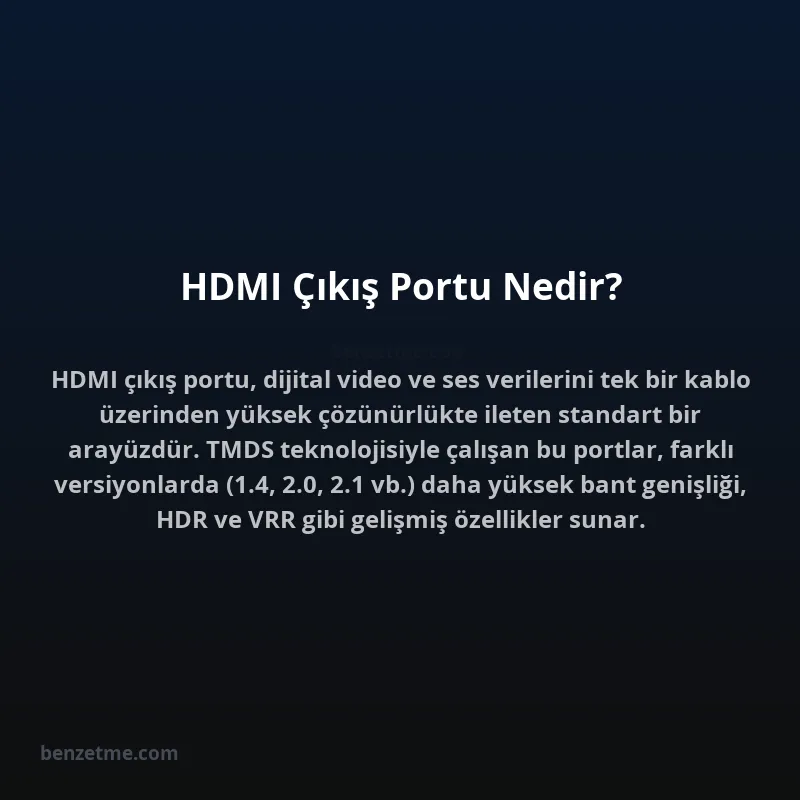 HDMI Çıkış Portu Nedir?