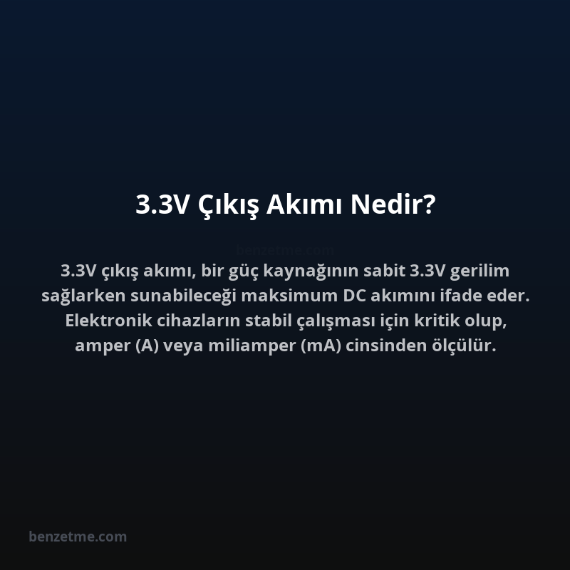 3.3V Çıkış Akımı Nedir?