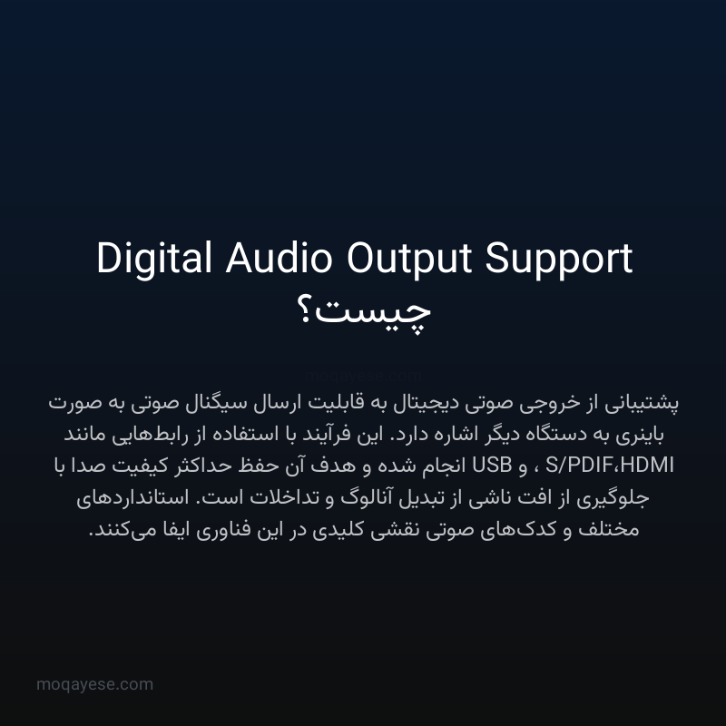 Digital Audio Output Support چیست؟