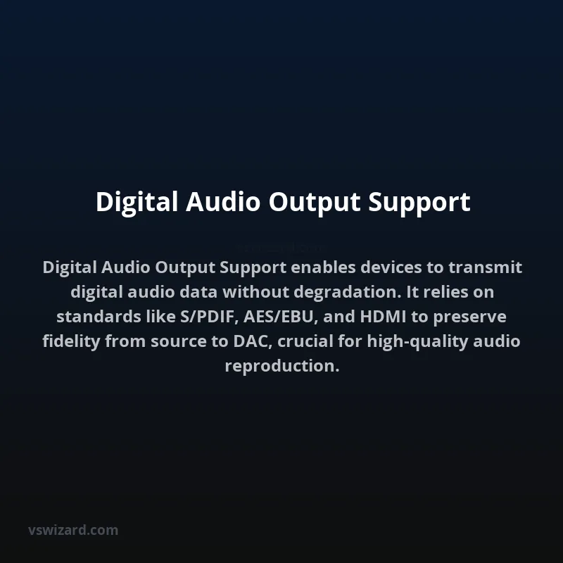 Digital Audio Output Support