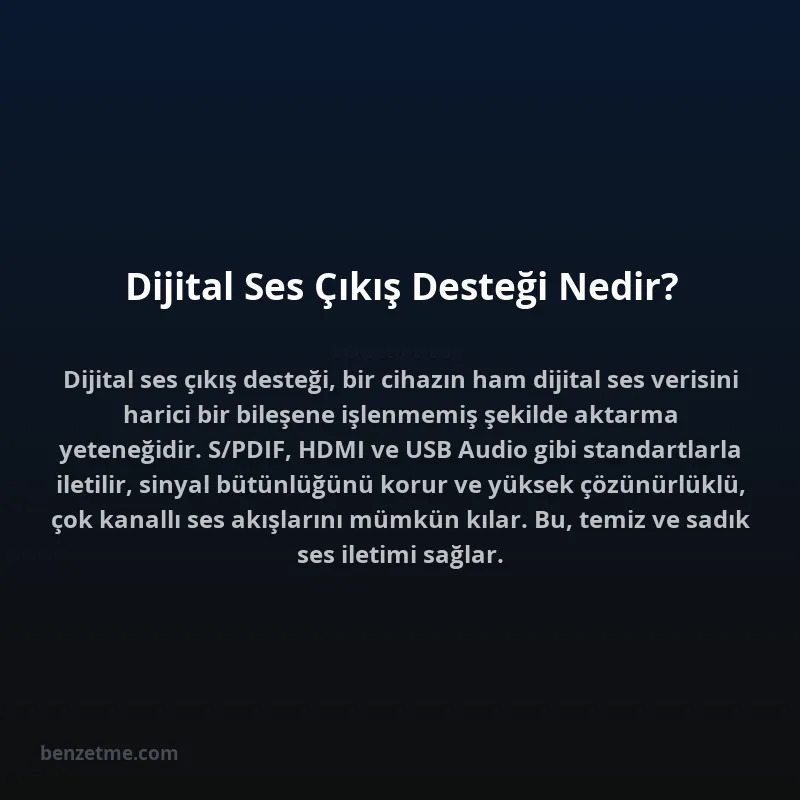 Dijital Ses Çıkış Desteği Nedir?