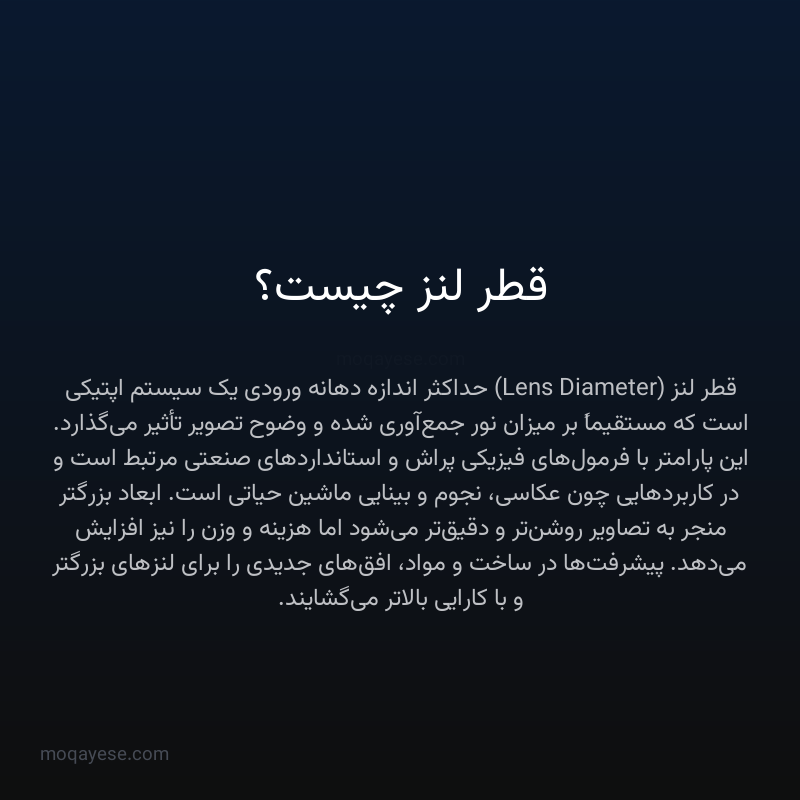 قطر لنز چیست؟