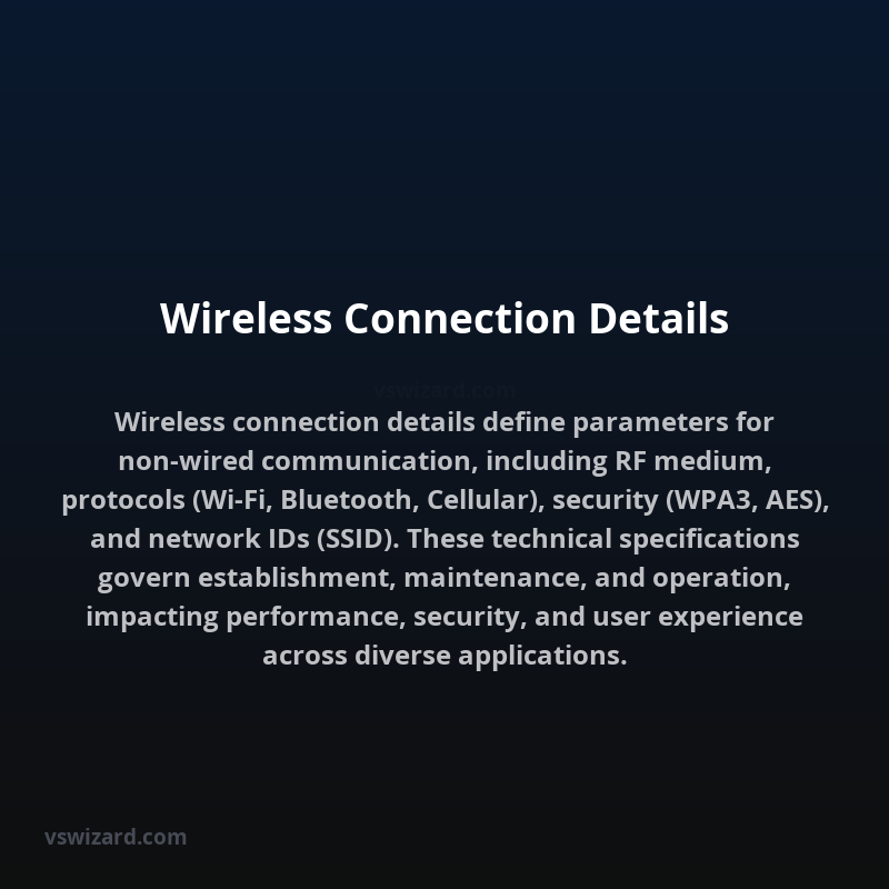 Wireless Connection Details