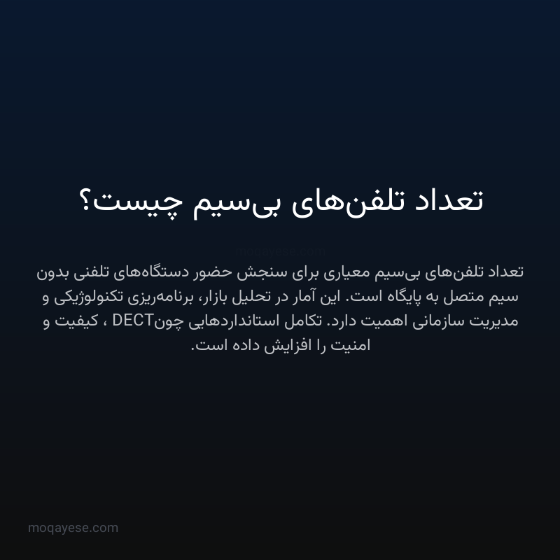 تعداد تلفن‌های بی‌سیم چیست؟