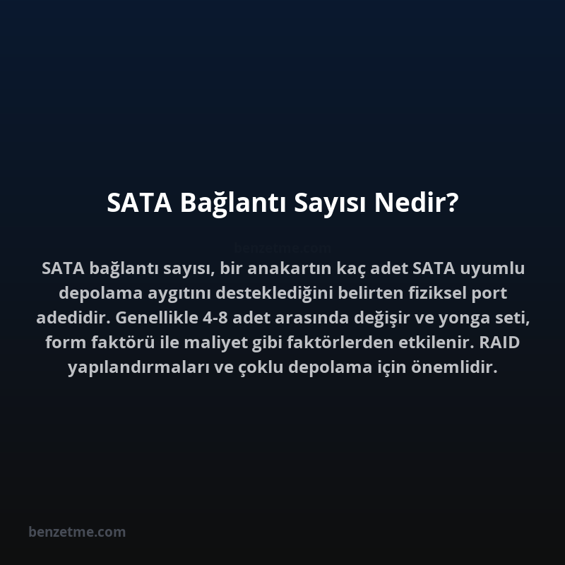 SATA Bağlantı Sayısı Nedir?