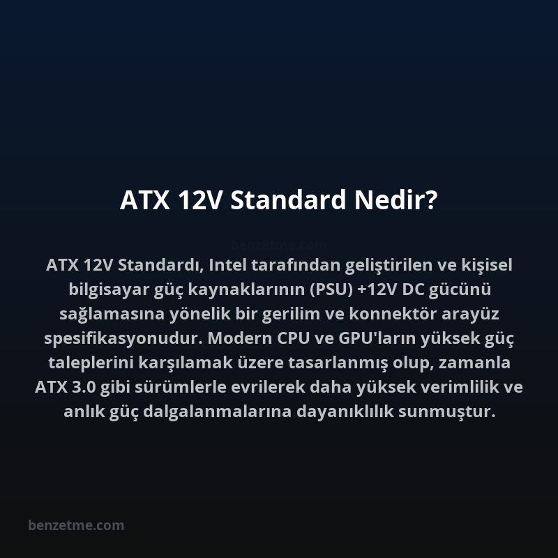 ATX 12V Standard Nedir?