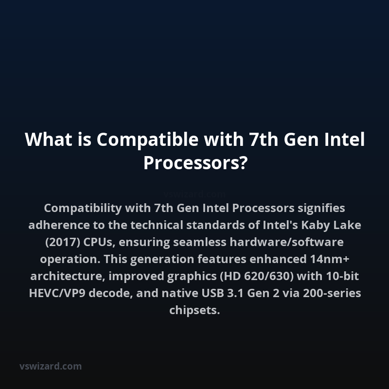 What is Compatible with 7th Gen Intel Processors?