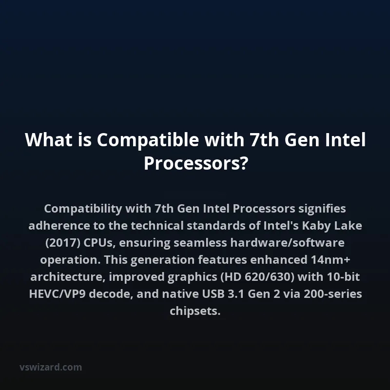 What is Compatible with 7th Gen Intel Processors?