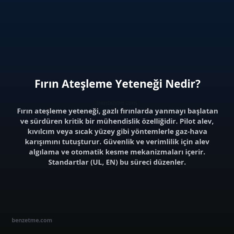 Fırın Ateşleme Yeteneği Nedir?