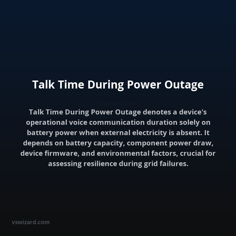 Talk Time During Power Outage