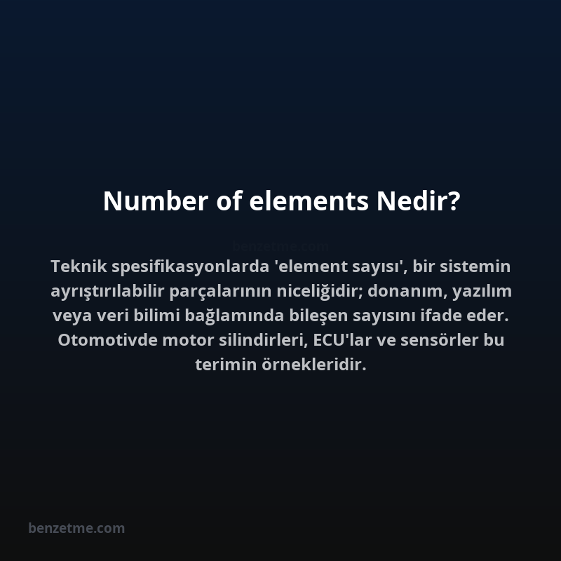 Number of elements Nedir?