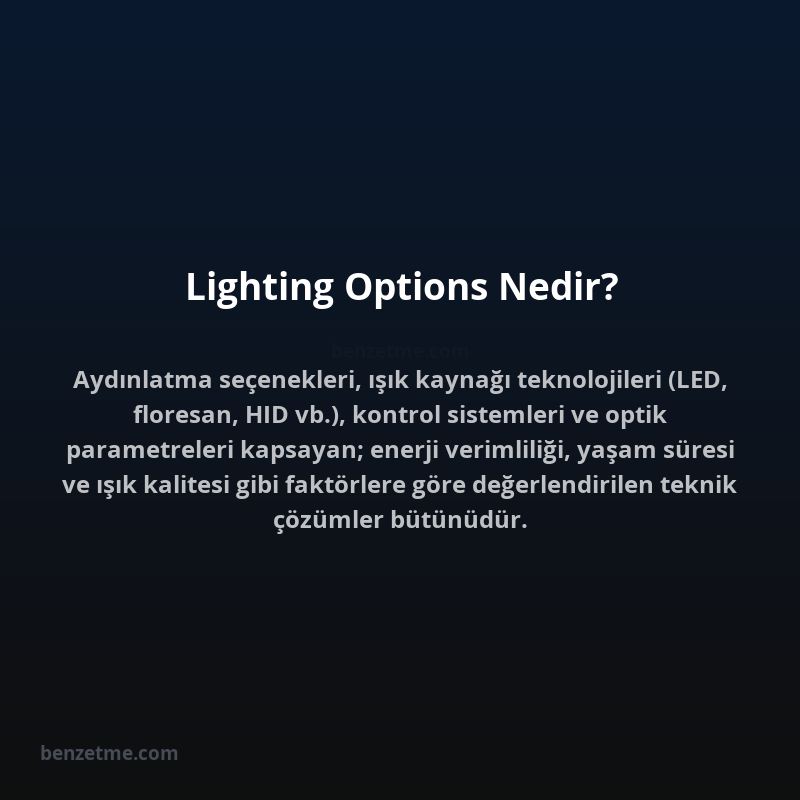 Lighting Options Nedir?
