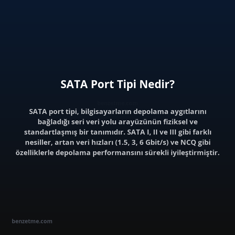 SATA Port Tipi Nedir?