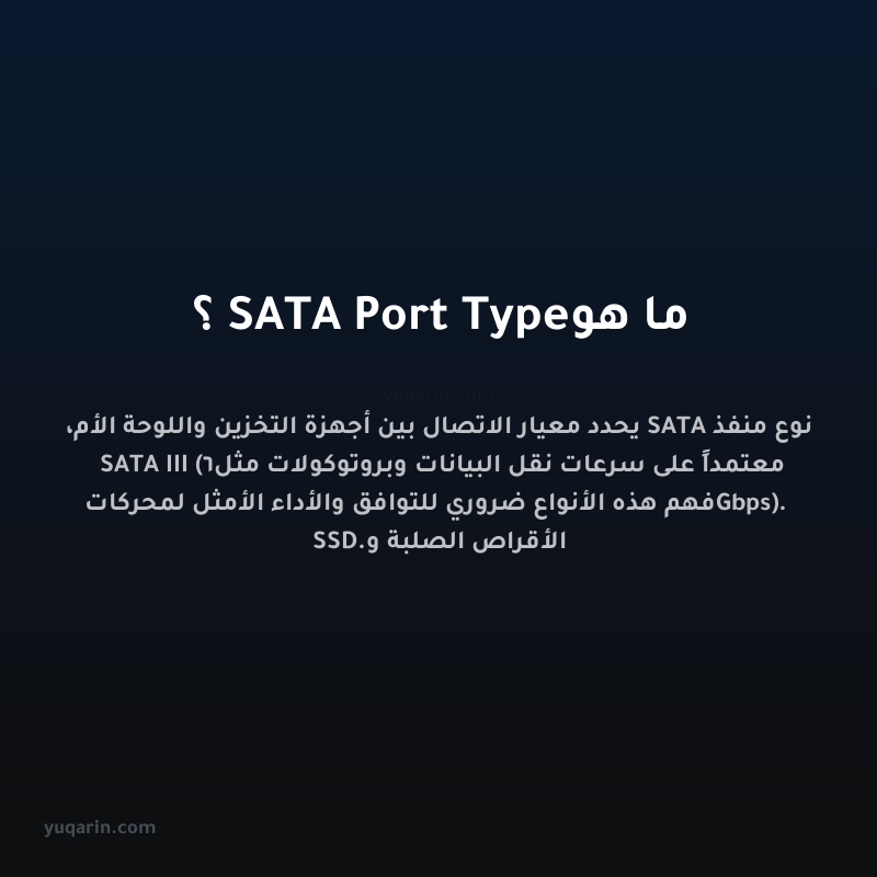 ما هو SATA Port Type؟