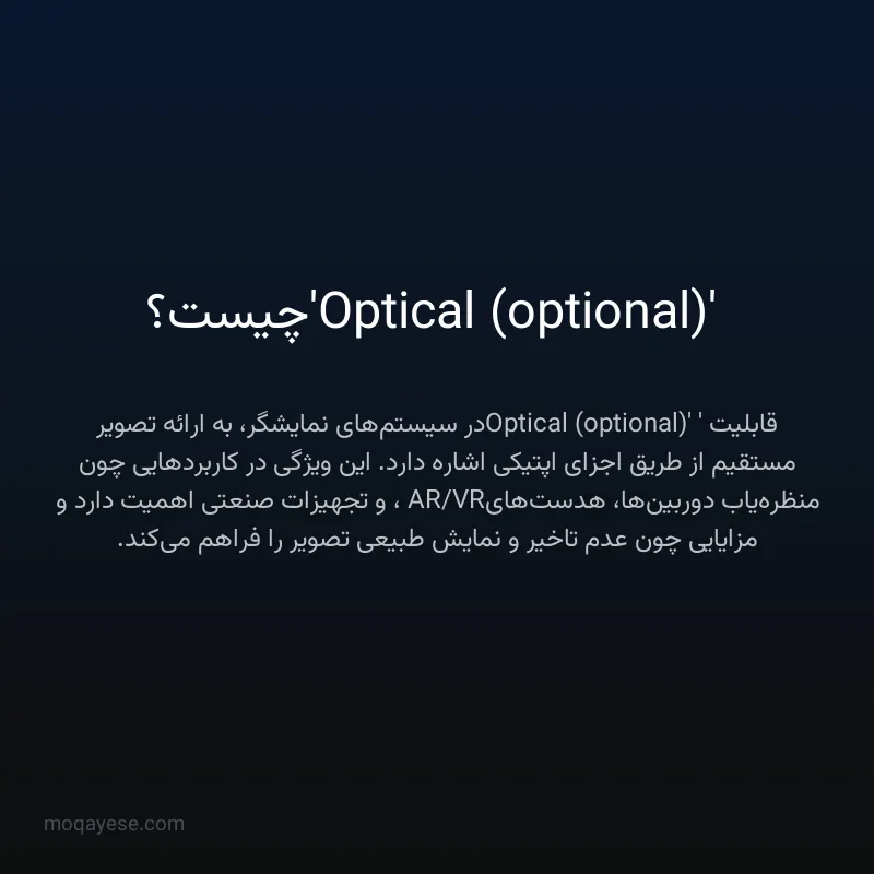 'Optical (optional)' چیست؟
