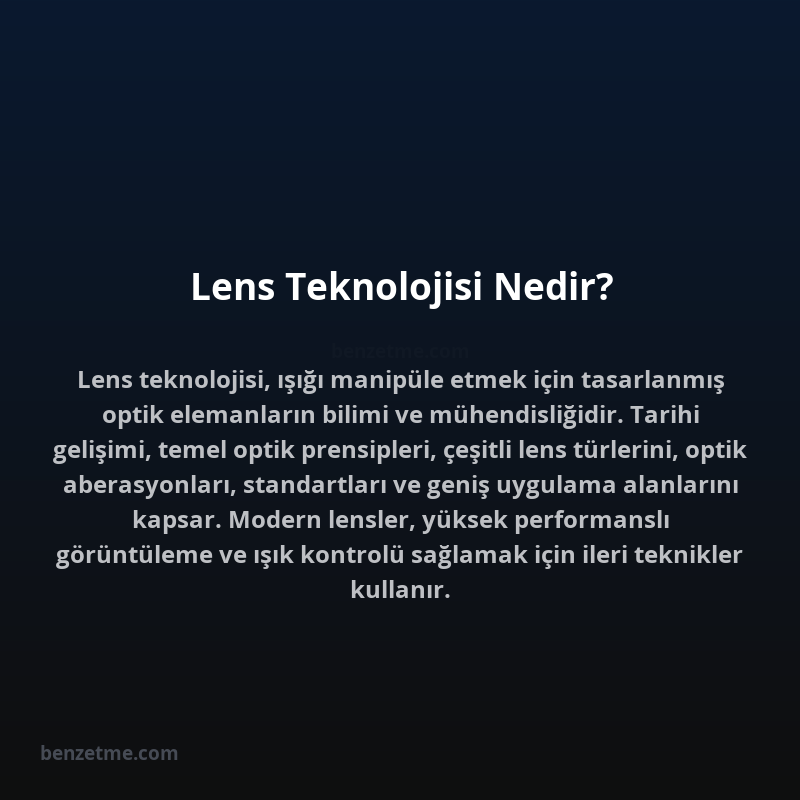 Lens Teknolojisi Nedir?