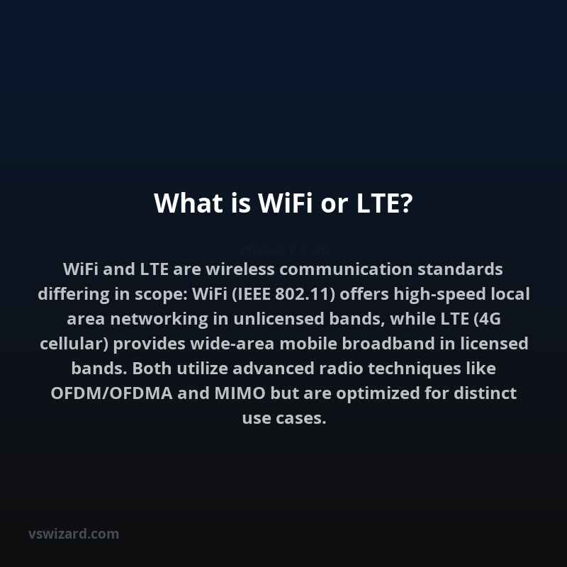 What is WiFi or LTE?