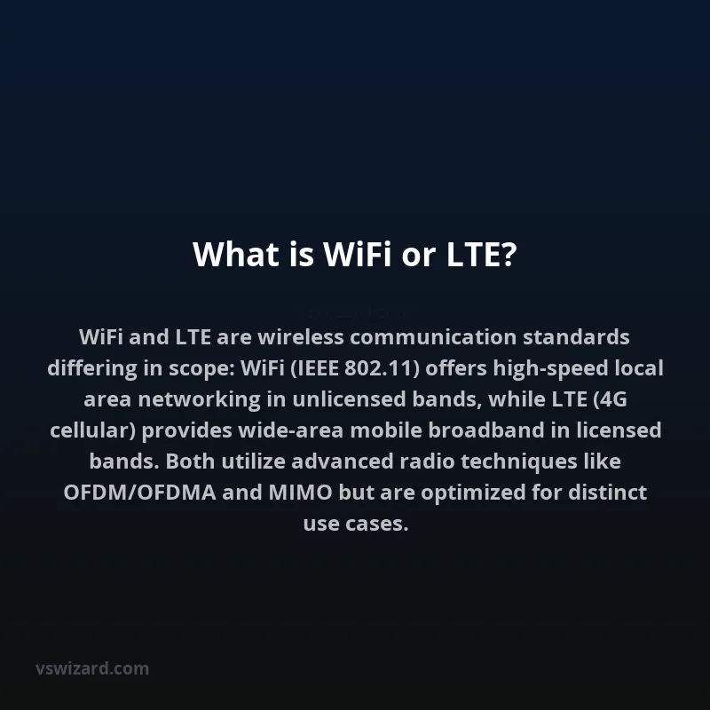 What is WiFi or LTE?