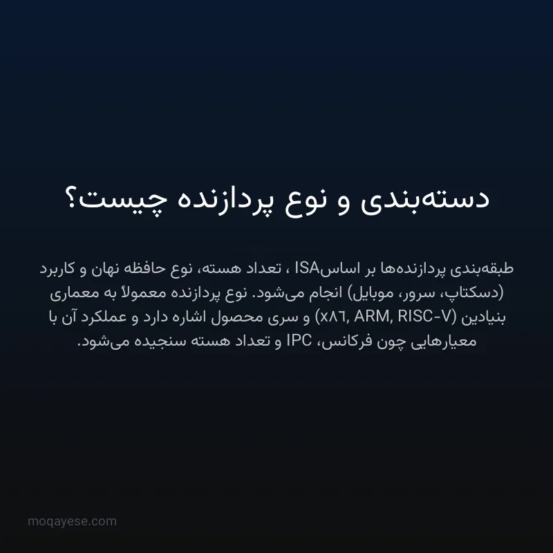 دسته‌بندی و نوع پردازنده چیست؟