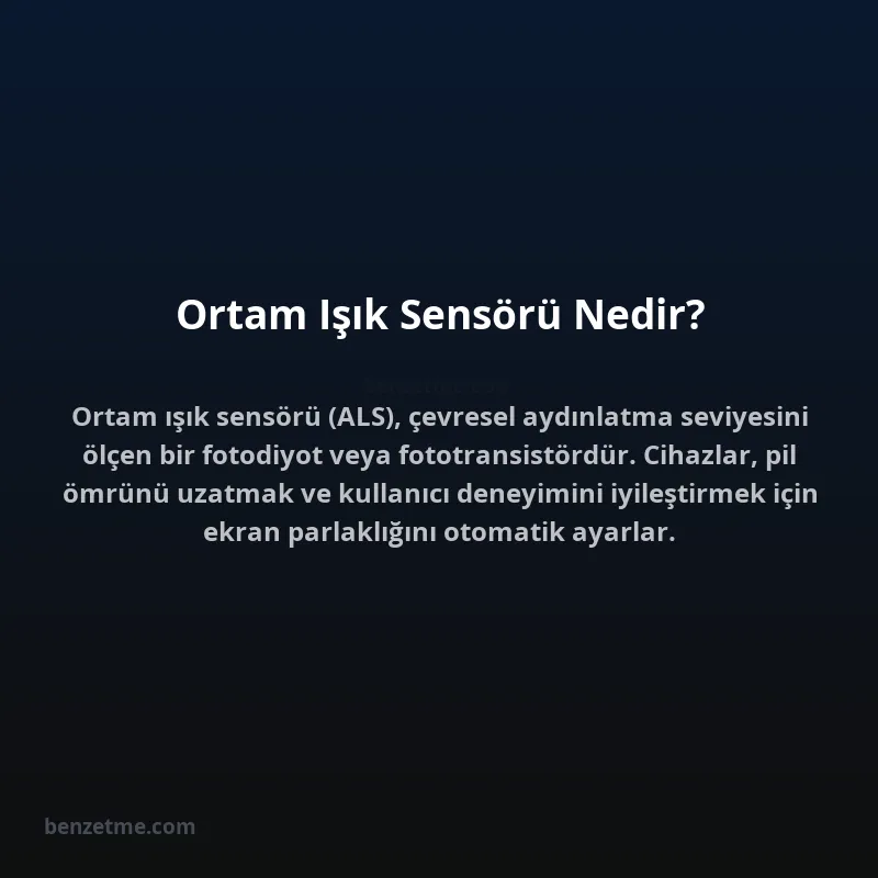 Ortam Işık Sensörü Nedir?