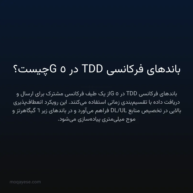 باندهای فرکانسی TDD در 5G چیست؟