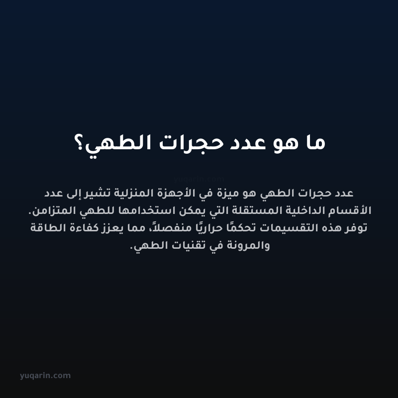 ما هو عدد حجرات الطهي؟